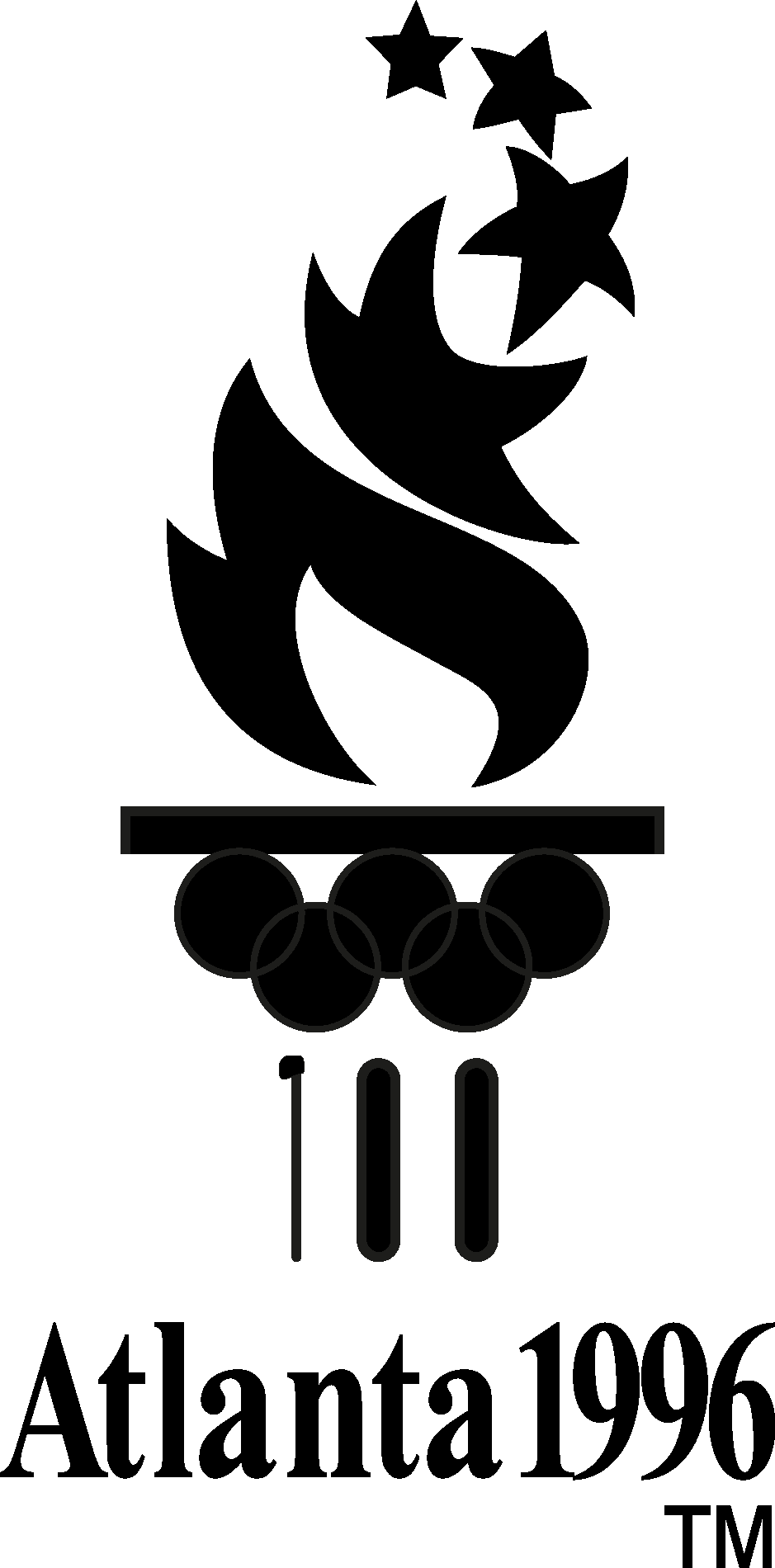 Atlanta 1996  Black Logo Vector Logo